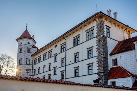 The historical castle complex in old town of Jindrichuv Hradec city. It is the third largest castle complex in the Czech Republic