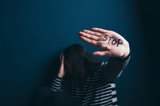 Women violence and abused concept. Stop domestic violence against women and human trafficking.