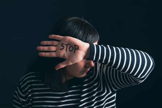 Women violence and abused concept. Stop domestic violence against women and human trafficking.