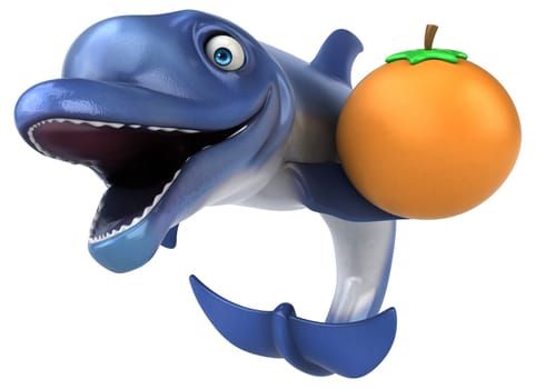 Fun dolphin - 3D Illustration