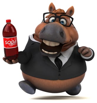 Fun horse - 3D Illustration