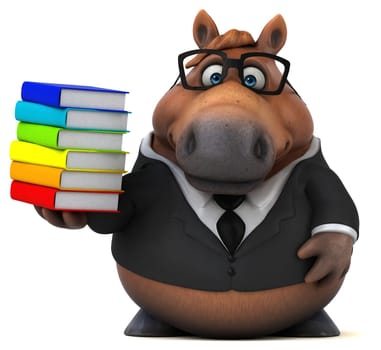 Fun horse - 3D Illustration