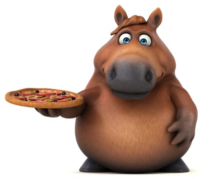 Fun horse - 3D Illustration