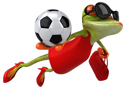 Fun frog - 3D Illustration
