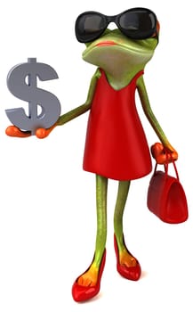 Fun frog - 3D Illustration