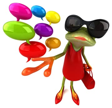 Fun frog - 3D Illustration