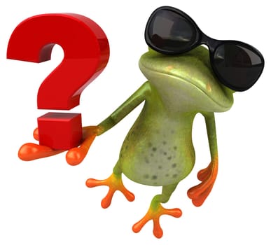 Fun frog - 3D Illustration