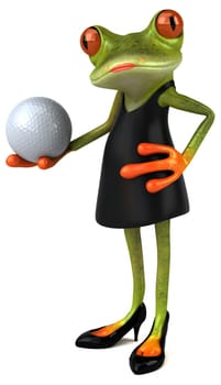 Fun frog - 3D Illustration