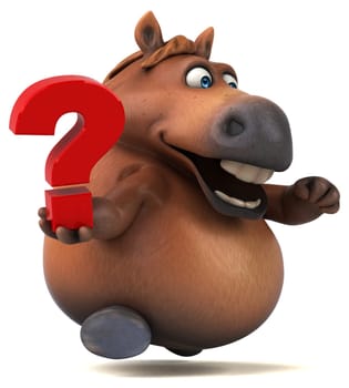 Fun horse - 3D Illustration