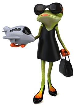 Fun frog - 3D Illustration