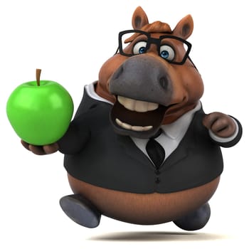 Fun horse - 3D Illustration