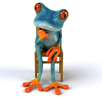 Fun frog - 3D Illustration