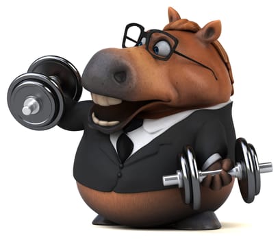 Fun horse - 3D Illustration