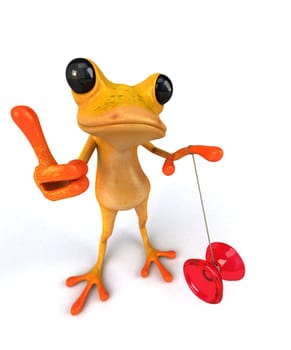 Fun frog - 3D Illustration