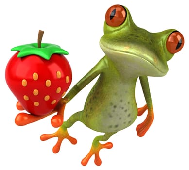 Fun frog - 3D Illustration