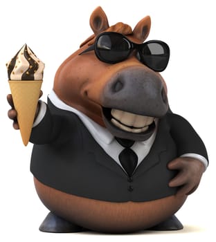 Fun horse - 3D Illustration