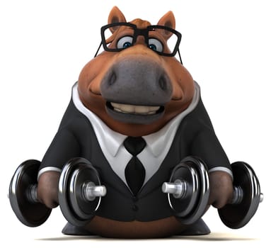 Fun horse - 3D Illustration