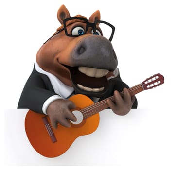 Fun horse - 3D Illustration