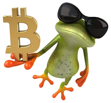 Fun frog - 3D Illustration