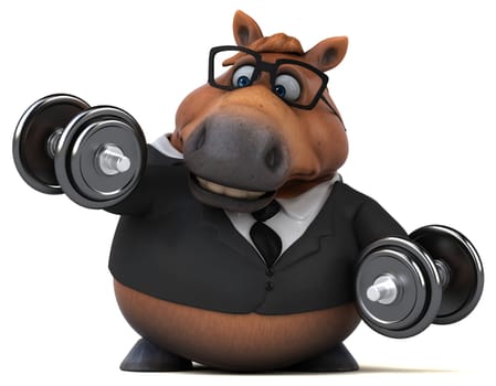 Fun horse - 3D Illustration