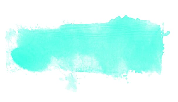 Blue watercolor background made with brush - Decorative element