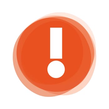 Red button banner - Exclamation Mark, warning or Caution