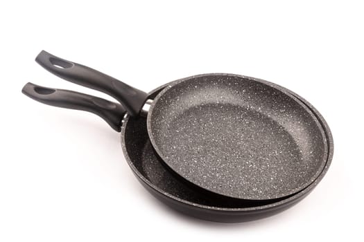 Empty cooking pan isolated over white background