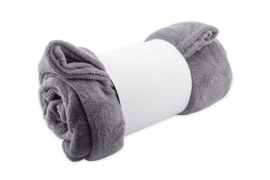 Rolled blacket isolated over white background