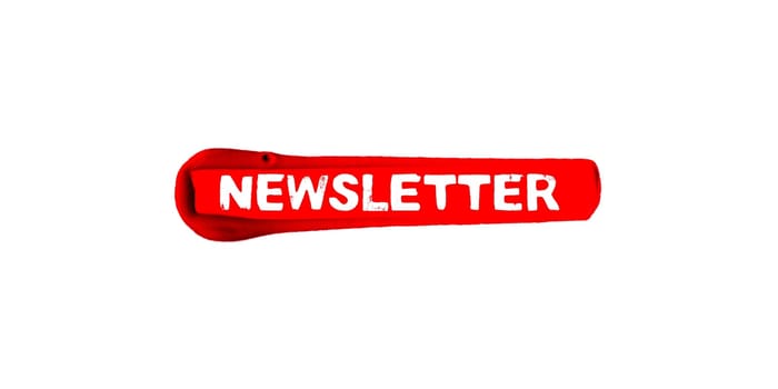 Red paintbrush banner: Newsletter