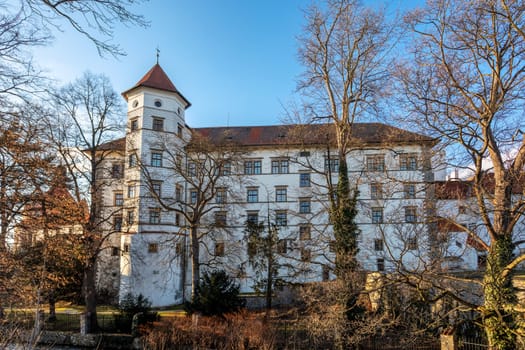 The historical castle complex in old town of Jindrichuv Hradec city. It is the third largest castle complex in the Czech Republic