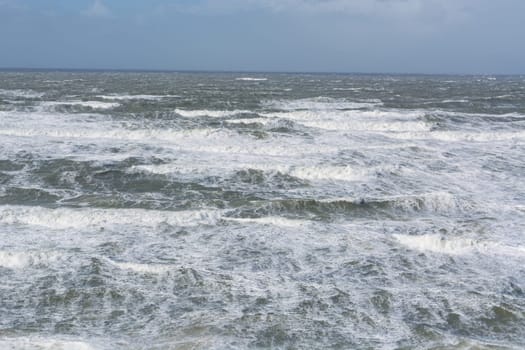 Coastal landscape of the island of Sylt after the storm surge