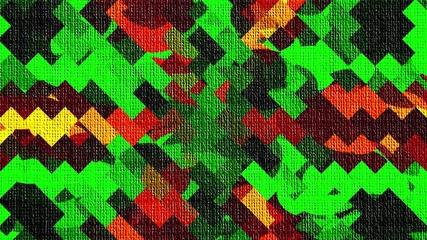 Bright square shapes with 3d render spots and geometric tracery. Decor on canvas with blurry rectangles and gradient. Decorative installation in style of futuristic suprematism and expressionism.