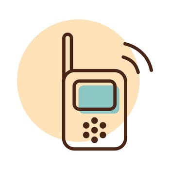 Baby radio monitor vector icon. Graph symbol for children and newborn babies web site and apps design, logo, app, UI