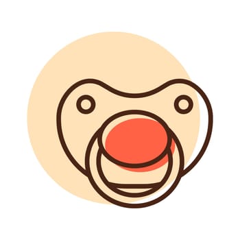 Baby dummy teat vector icon. Graph symbol for children and newborn babies web site and apps design, logo, app, UI