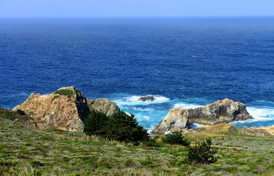 Cool and foggy morning at Big Sur California