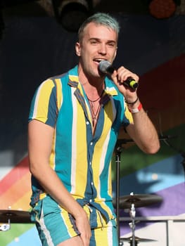 german ESC Attendees 2021 Jendrik Sigwart at the performance CSD 2021 in Magdeburg