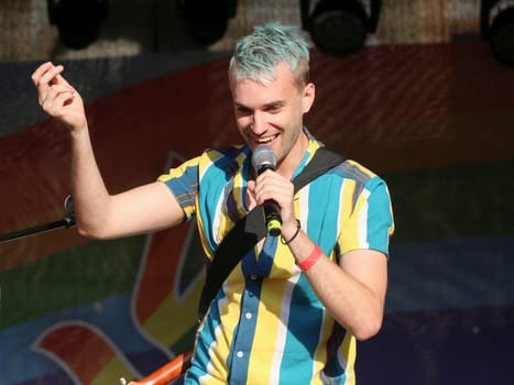 german ESC Attendees 2021 Jendrik Sigwart at the performance CSD 2021 in Magdeburg