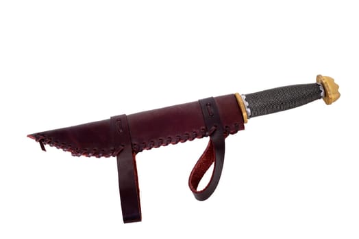 Seax or scramasax or scramaseax isolated on a whitebackground