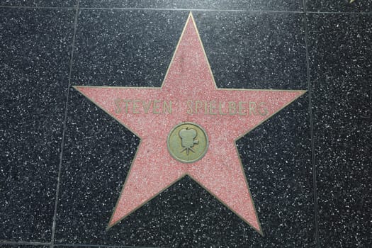 Steven Spielberg Star on Hollywood Walk of Fame it is located on Hollywood Boulevard. Los Angeles. California