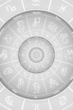 Astrology and alchemy sign background illustration - white