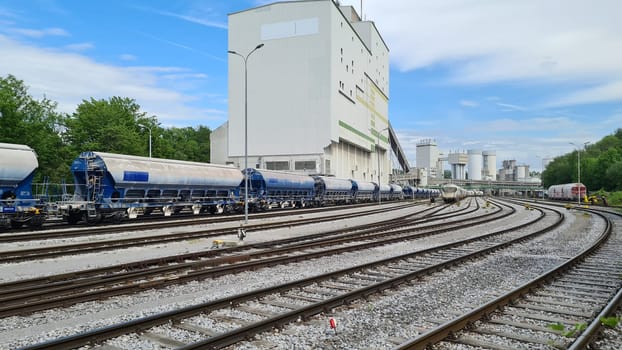 Transport by rail: Freight station in Wülfrath at the limestone works