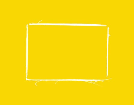 Yellow orange pattern with hand pained white rectangle