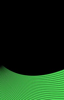 Background template: Black and green curved lines