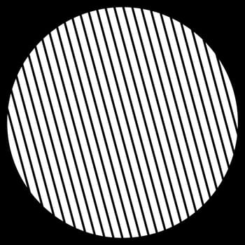 BVlack and white striped background circle