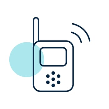 Baby radio monitor isolated vector icon. Graph symbol for children and newborn babies web site and apps design, logo, app, UI
