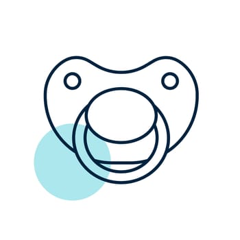 Baby dummy teat vector isolated icon. Graph symbol for children and newborn babies web site and apps design, logo, app, UI