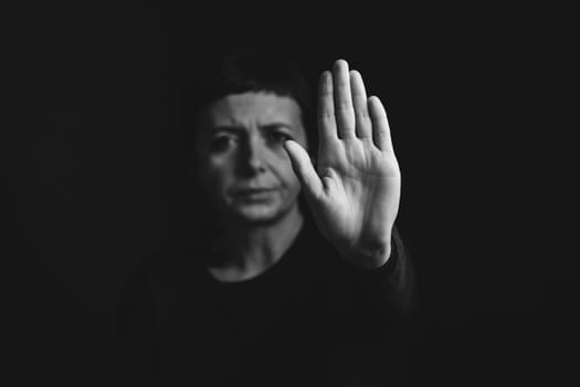 Women violence and abused concept. Stop domestic violence against women and human trafficking.