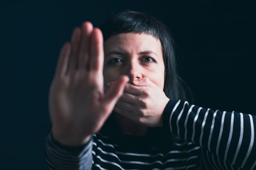 Women violence and abused concept. Stop domestic violence against women and human trafficking.