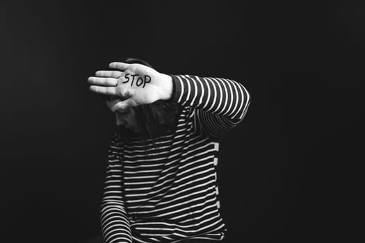 Women violence and abused concept. Stop domestic violence against women and human trafficking.