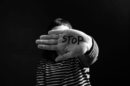 Women violence and abused concept. Stop domestic violence against women and human trafficking.